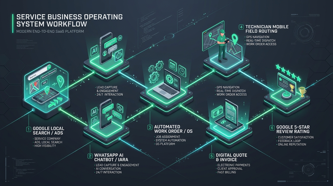 Diagrama 3D do Ciclo Operacional Integrado Smart Assist